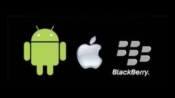 Comparison table between IOS and Android and BlackBerry OS