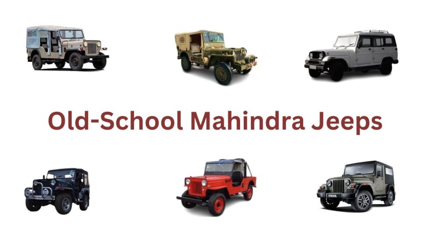 Old-School Mahindra Jeeps